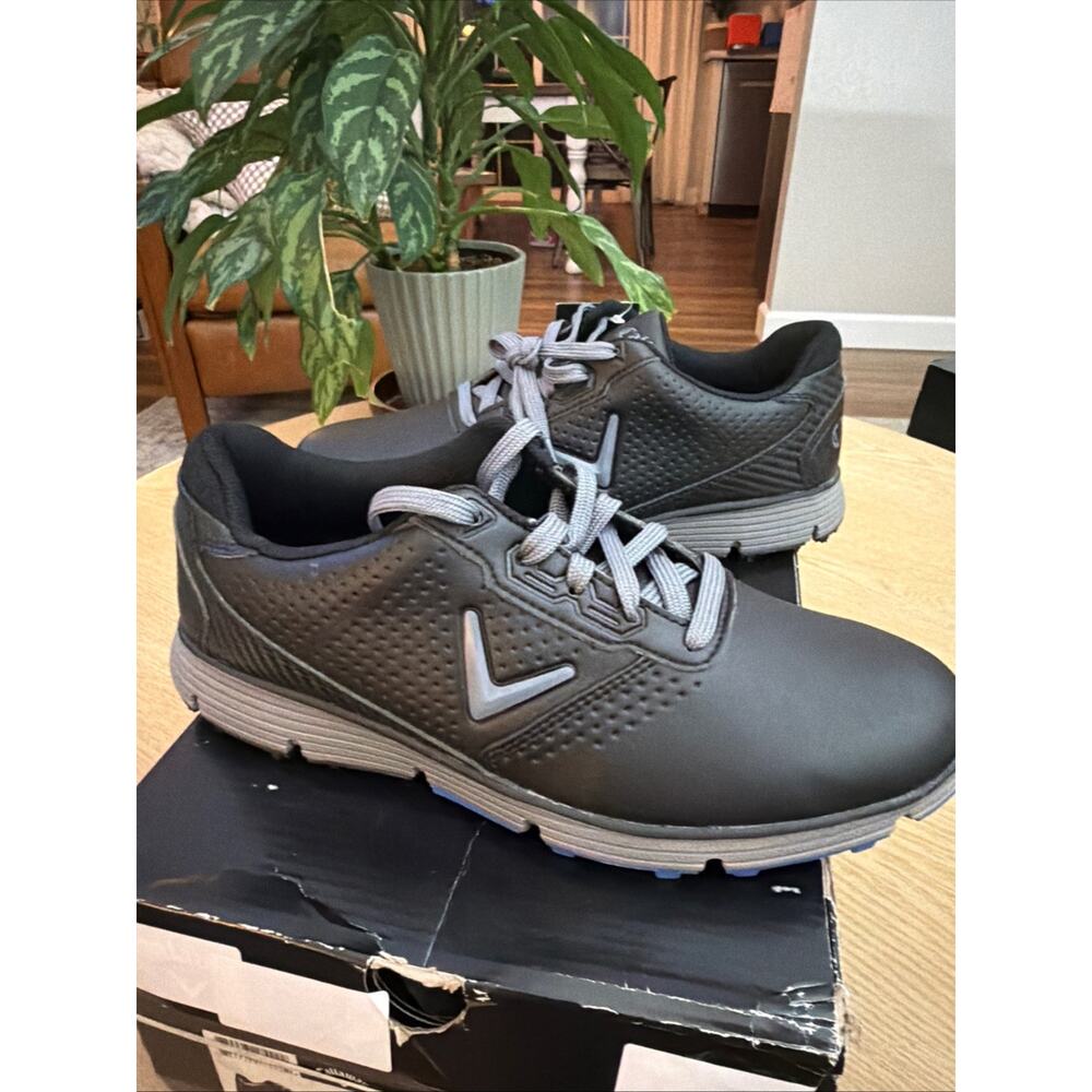 Callaway Balboa Sport Mens 8 Black Grey Spikeless Golf Shoe CG107BGR